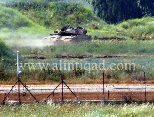 Photo Report: “Israeli” Enemy Crosses Border Fence, Installs Barbed Wires -Abbasiyeh Village