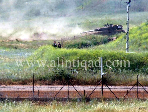 Photo Report: “Israeli” Enemy Crosses Border Fence, Installs Barbed Wires -Abbasiyeh Village