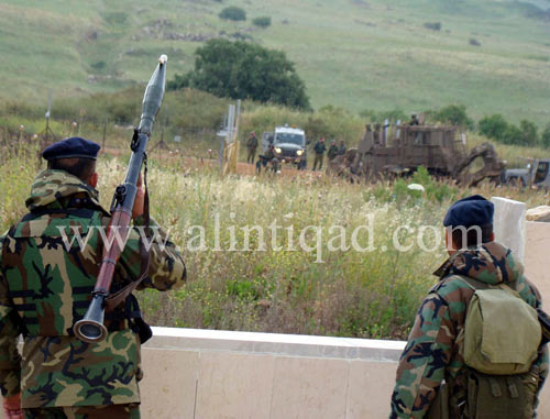 Photo Report: “Israeli” Enemy Crosses Border Fence, Installs Barbed Wires -Abbasiyeh Village
