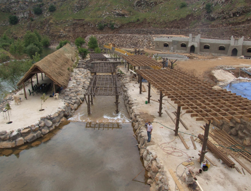 Installing Tents Photo Report: Zionist Troops Cross Border, Steal equipment from Lebanese Tourist Site Under Construction