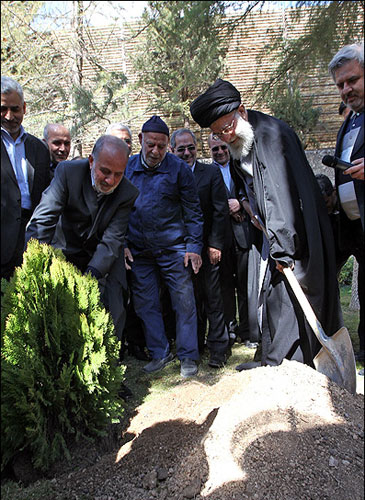 Supreme Leader Plants Two Trees in “Natural Resources and Tree-Planting” Week