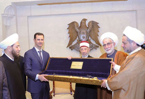 Al-Assad Meets Levant Scholar’s Union Delegation