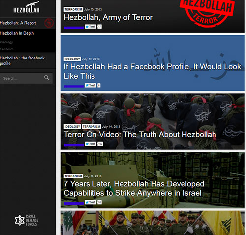 “Israeli” Army Web Page: Hizbullah Governs…. Can Strike US Everywhere