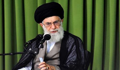 Leader of the Islamic Revolution Sayyed Ali Khamenei during eid al-Fitr 
