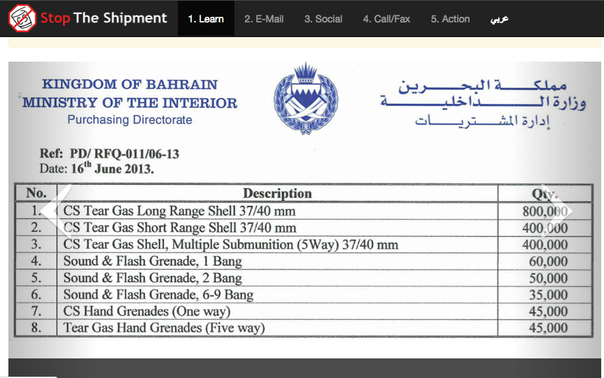HRW: Bahraini Regime Used Tear Gas Disproportionately 