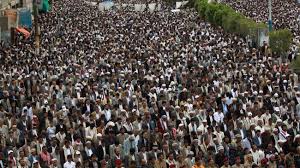 Houthis protesting in the Yemeni capital, Sanna