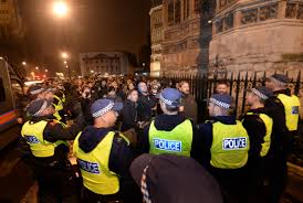 Occupy London activists surronded by Police