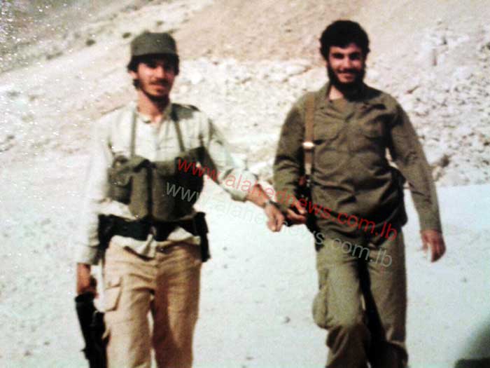 Sayyed Nasrallah with Martyr Lakkis 
