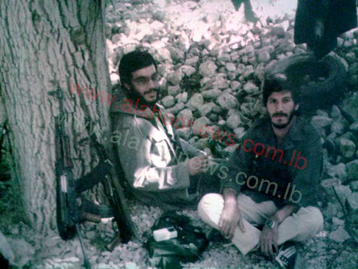 Sayyed Nasrallah with Martyr Lakkis 