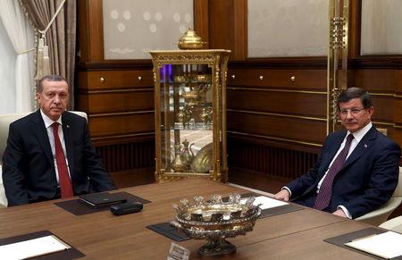 Turkey's President Tayyip Erdogan and Prime Minister Ahmet Davutoglu