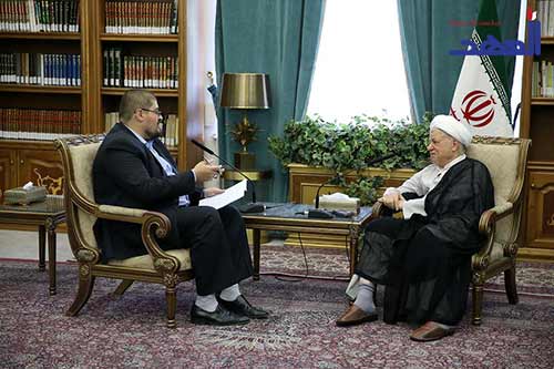 His eminence Ayatollah Sheikh Akbar Hashemi Rafsanjani, the Chairman of the Expediency Discernment Council