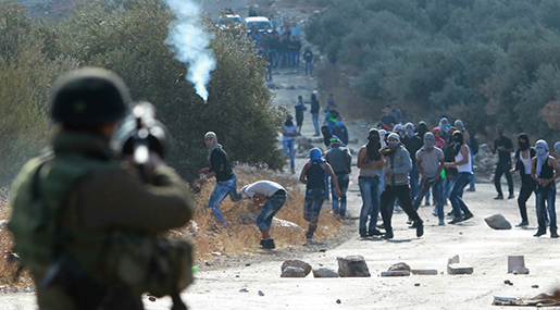 Palestinian- stonethrowers