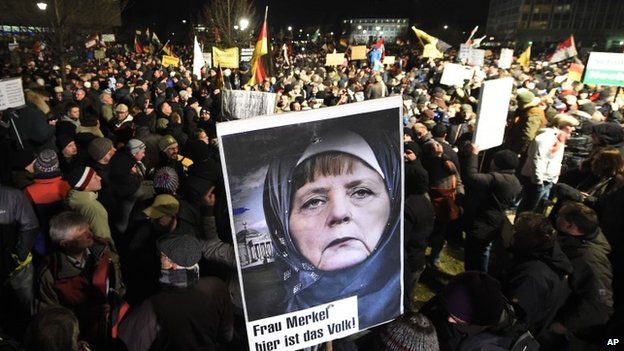 More than 100000 into Germany Streets In Support for Islamic Tolerance: Merkel Attends