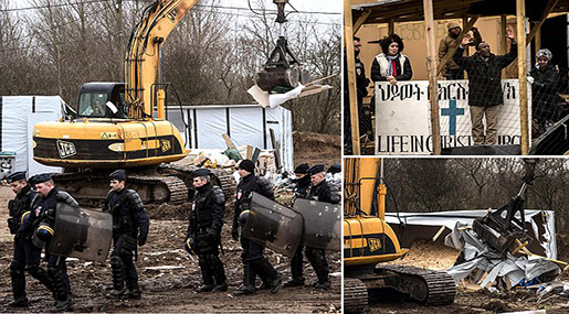 France Demolishes Mosque, Church Used by Refugees
