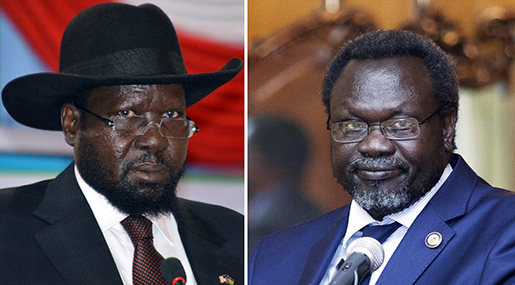 President Salva Kiir and Vice President Riek Machar