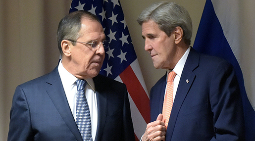 US Secretary of State John Kerry and Russian FM Sergei Lavrov