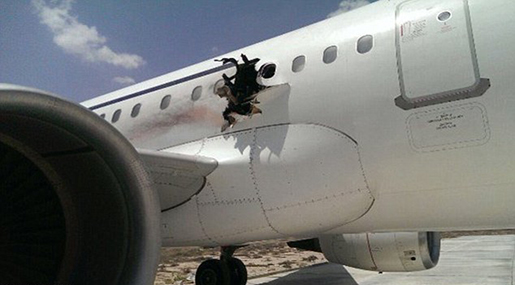 Mid-air Explosion Injures Two over Somalia