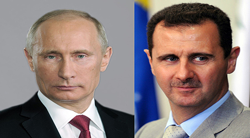Syrian President Bashar al-Assad and Russian President Vladimir Putin