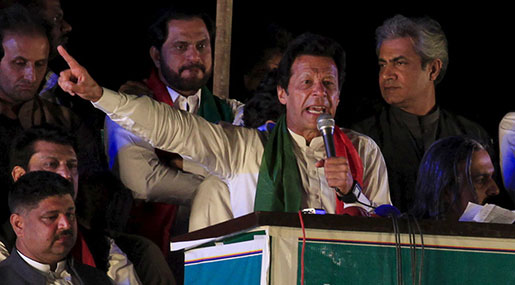 prominent Pakistani opposition figure Imran Khan