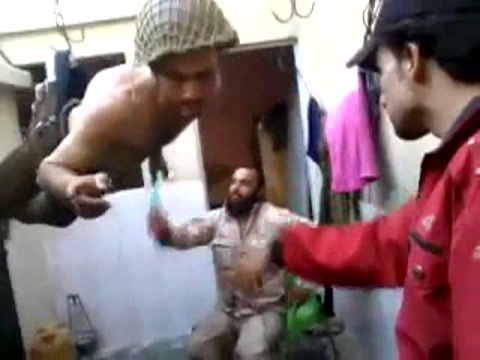 FSA Mock, Torture Soldier in Slaughterhouse