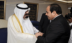 Saudi Abdullah Meets Egypt’s Al-Sisi in Plane