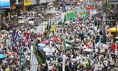 Tens of Thousands Stage Hong Kong Pro-democracy March