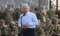 Hagel in Kabul as NATO War Winds Down