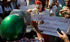 Students, Police Scuffle as Myanmar Protest Tensions Boil