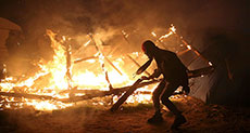 Major Fire Engulfs Troubled Calais ‘Jungle’ Camp