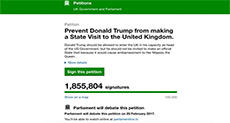 UK Gov’t Rejects Petition to Cancel Trump State Visit
