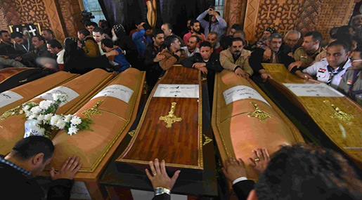 Egyptian Christians Bury Blast Victims as SOE Takes Effect