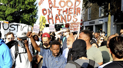 Grenfell Tower Fire: Demonstrators Demand Justice for Victims