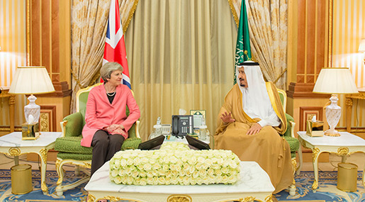 May Denies Suppressing Report on Saudi Terrorism Funding to Protect Arms Sale