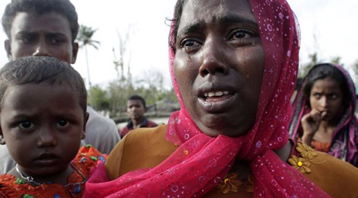 Rohingya Crisis: Satellite Images of Myanmar Village Burning