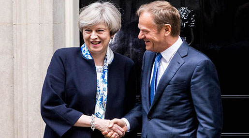 Brexit: May, Tusk to Hold Downing Street Talks