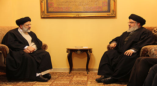 Sayyed Nasrallah Receives Custodian of Astan Quds Razavi Sayyed Ebrahim Raisi