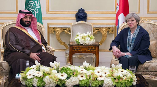 May to Challenge MBS over Human Rights as Protests Expected for UK Visit