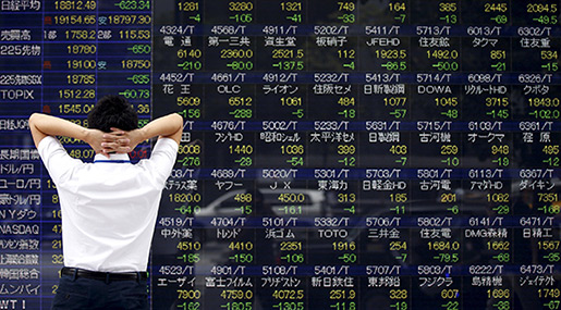 After Tripartite Syria Strike, Asia Stocks Mostly Down
