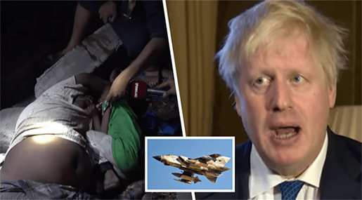 Boris Johnson «Saddened» that UK Weapons Were Used to Massacre Yemeni Civilians
