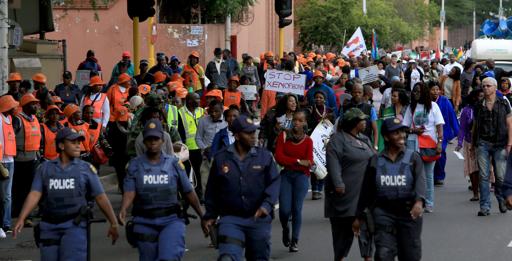S. Africans Demonstartors