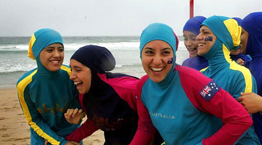 Women in burkinis 