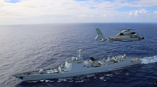 Chinese destroyer in Sea of Japan 
