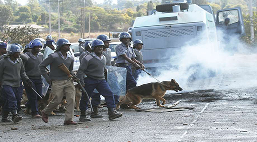 Police, Protesters Clash in Zimbabwe Police, Protesters Clash in Zimbabwe