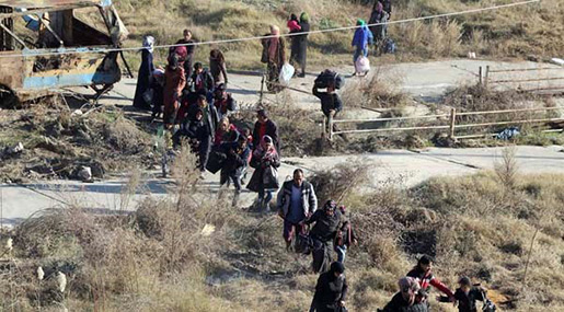 People fleeing Aleppo