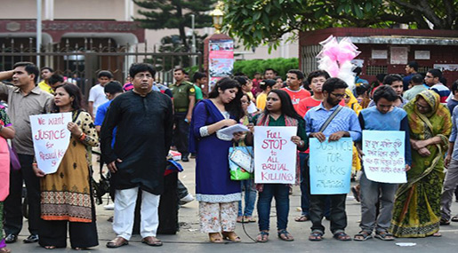 Bangladshi protesters 