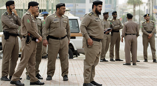 Saudi policemen
