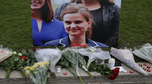 Vigils to murdered British politician and Labor MP Jo Cox