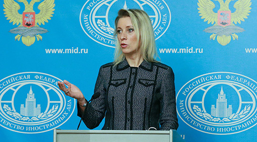 Russian Foreign Ministry spokeswoman Maria Zakharova