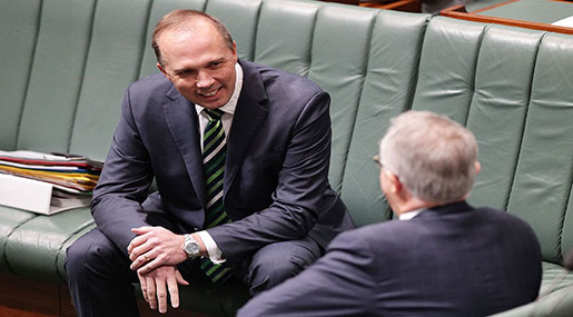 Australian immigration minister Peter Dutton 
