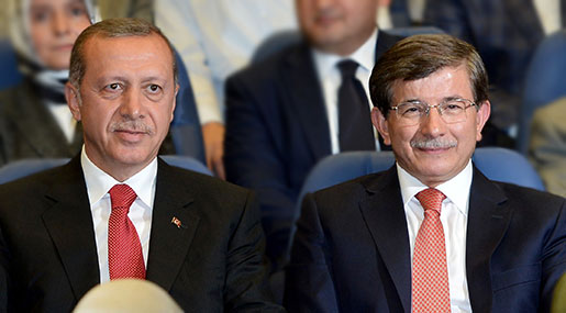 Turkish President Recep Tayyip Erdogan and PM Ahmet Davutoglu